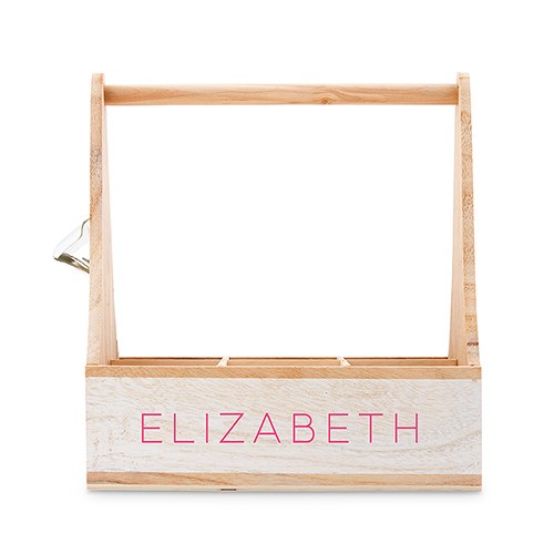 Wood Bottle Holder- Personalized