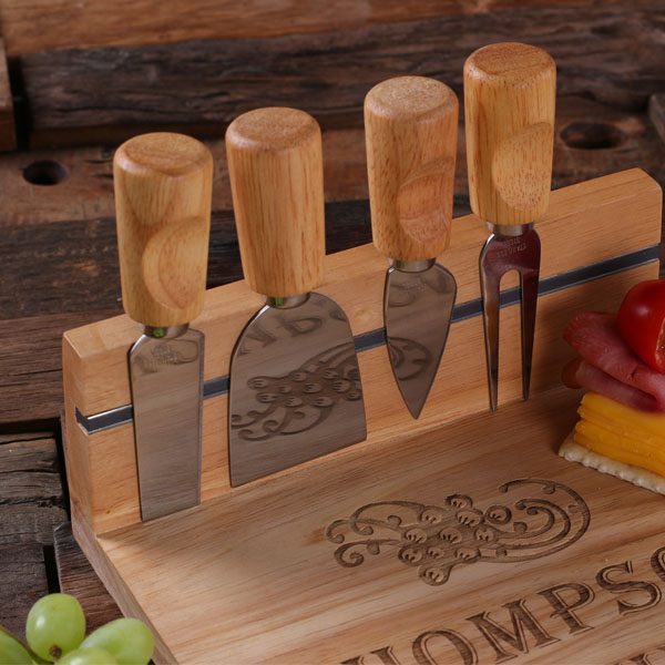 Wood Cutting Board and Serving Tray Set- Personalized