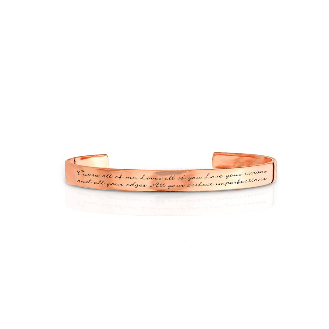 Custom Copper Lyric Bracelet