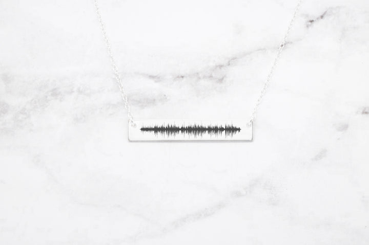 Soundwave Necklace - Steel Anniversary Gift